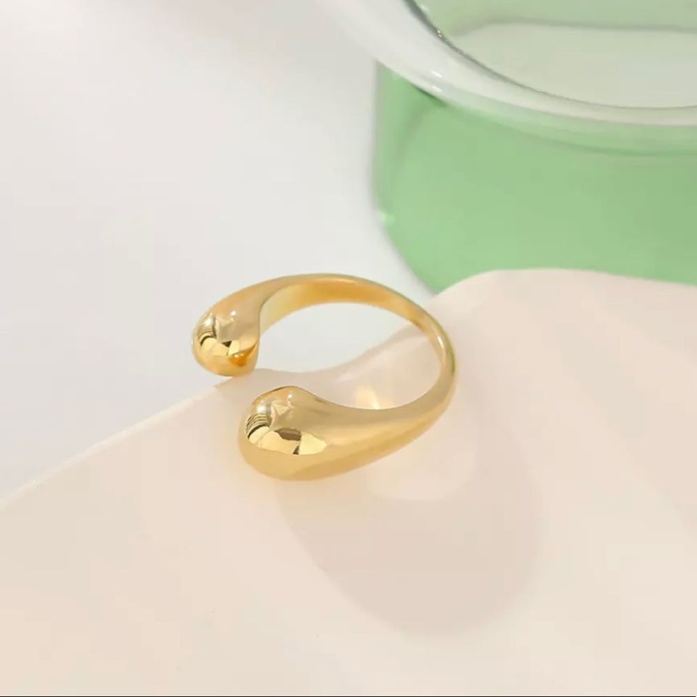 NEW 18K Gold Plated Chunky Open Irregular Ring